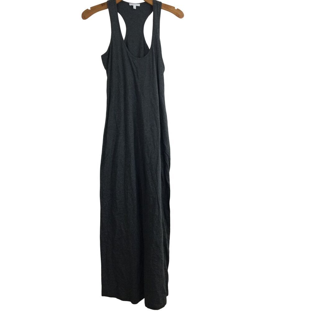 Calme by Johnny Was Womens Racerback Knit Sleeveless Maxi Dress Gray Size S NWT
